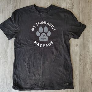 Life is Good Dark Gray Graphic T-Shirt